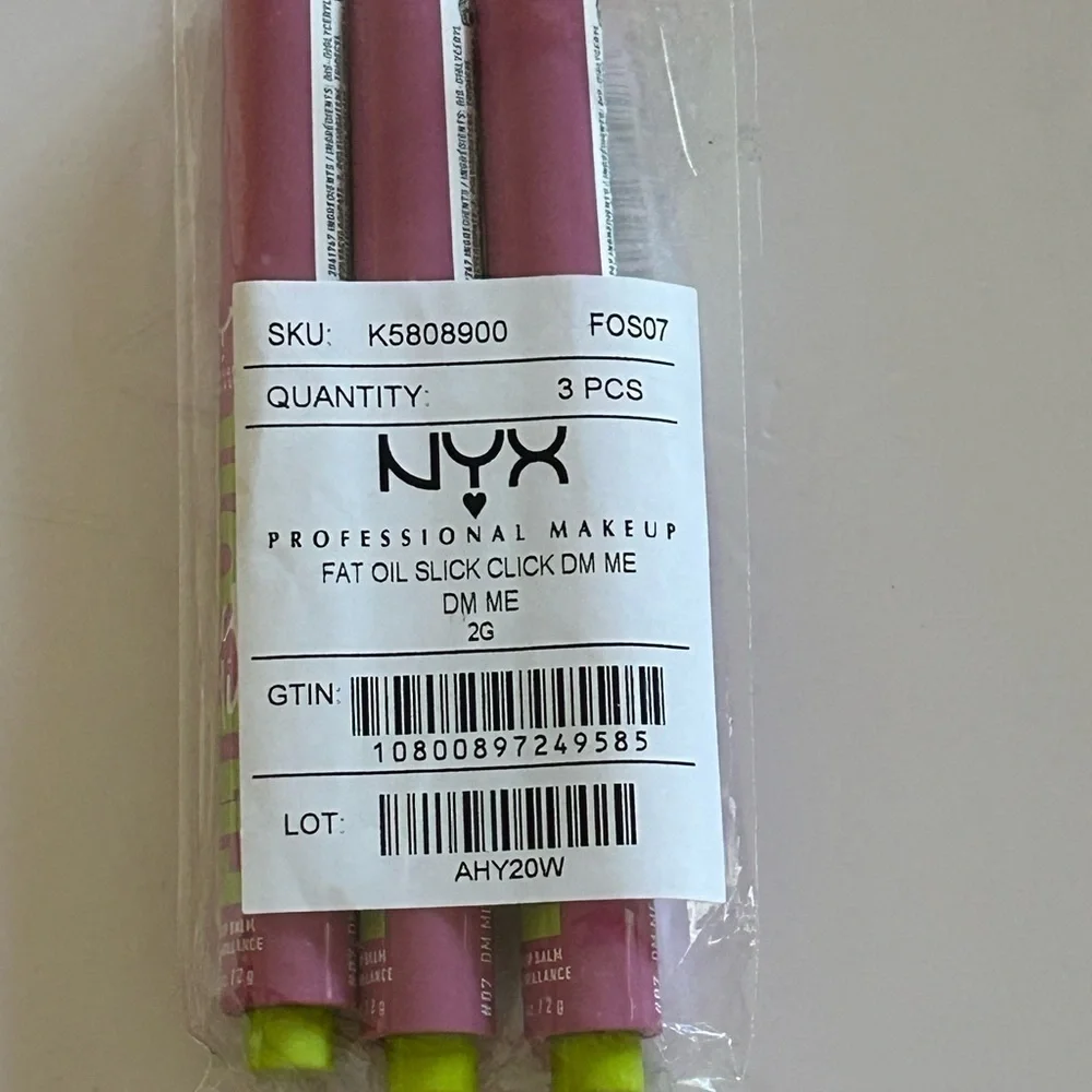 NYX Professional Makeup Fat Oil Tinted Lip Balm (LOT OF 3)  - DM ME - NEW
